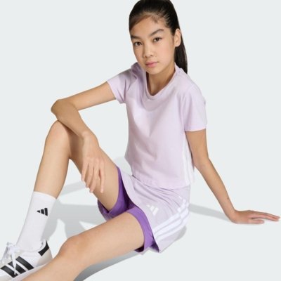 SHORTS TRAIN ESSENTIALS TRÊS LISTRAS adidas Performance Roxo