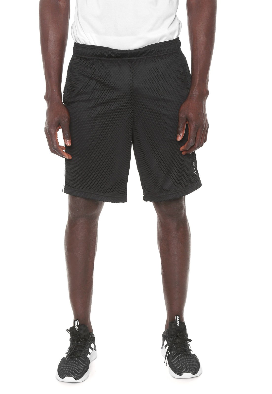 bermuda adidas essentials 3s mesh masculina