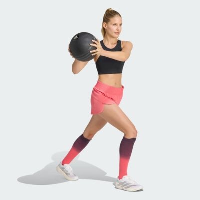 Shorts de Malha Racer Pacer adidas Performance Rosa