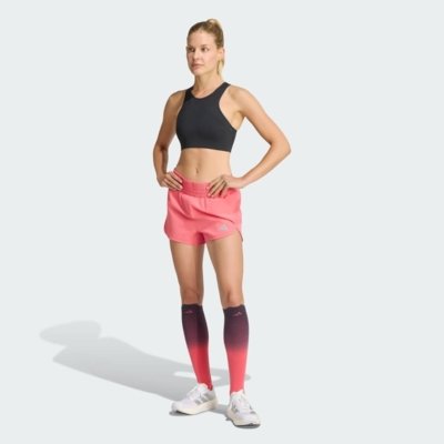 Shorts de Malha Racer Pacer adidas Performance Rosa