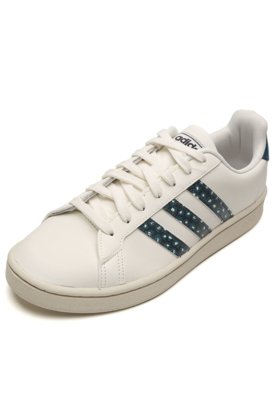 tênis couro adidas grand court farm feminino