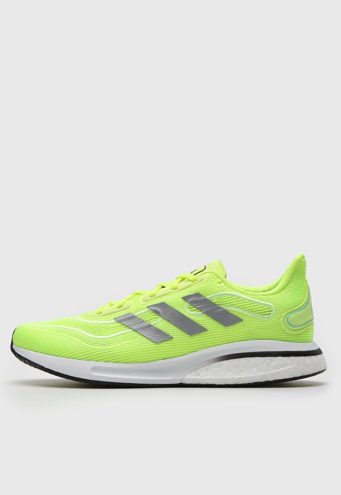 tênis esportivo supernova boost adidas amarelo neon