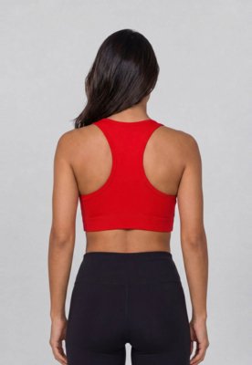 Top Cropped adidas Performance Logo Vermelho