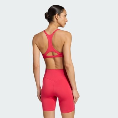 Top Esportivo Optime Essentials Workout Light Support adidas Performance Rosa