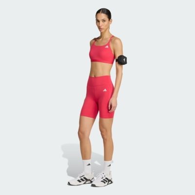 Top Esportivo Optime Essentials Workout Light Support adidas Performance Rosa