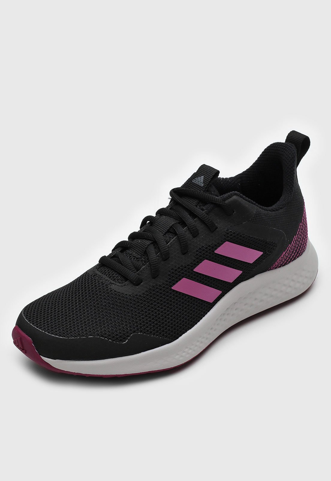 Tênis adidas store preto com rosa