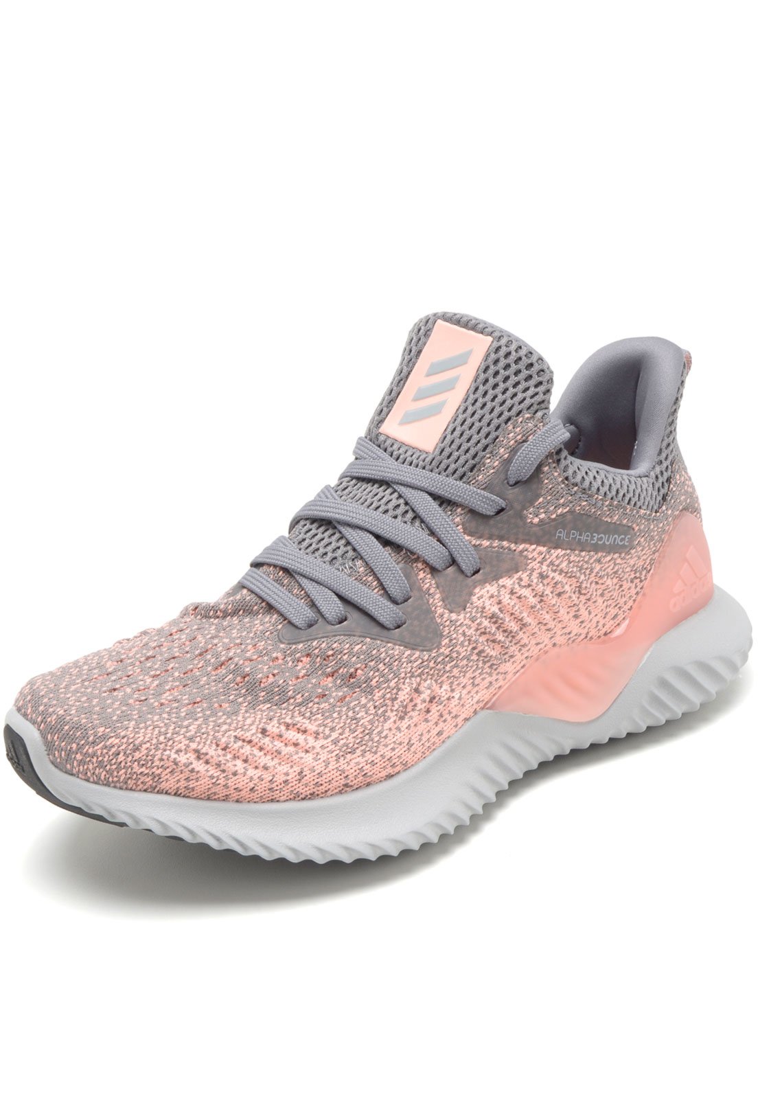 Tenis adidas best sale cinza com rosa