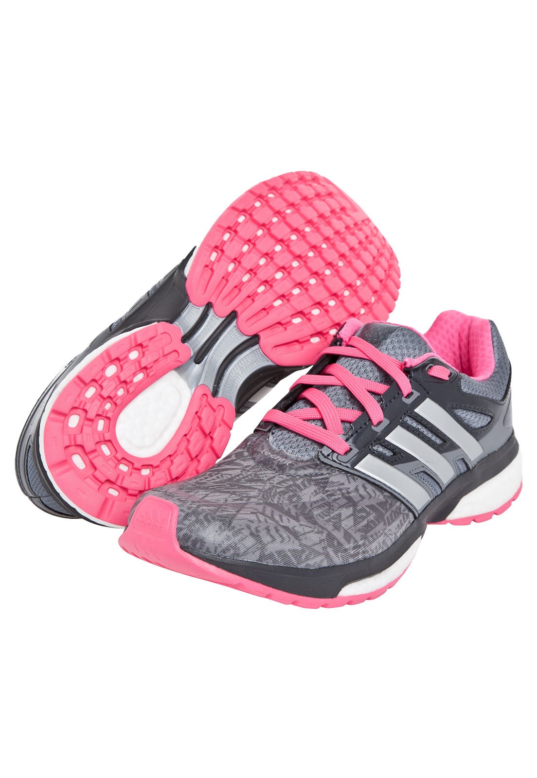 T nis adidas Response Boost Techfit Cinza Compre Agora Dafiti