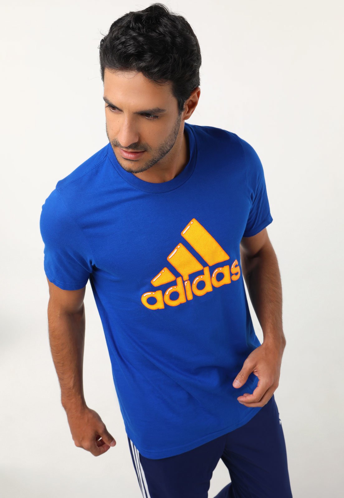 Camiseta adidas Sportswear Gráfica Logo Azul - Faz a Boa!