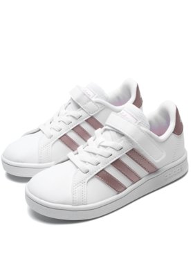 Casual Tenis Adidas Menina Grand Court C Branco Compre Agora Dafiti Brasil