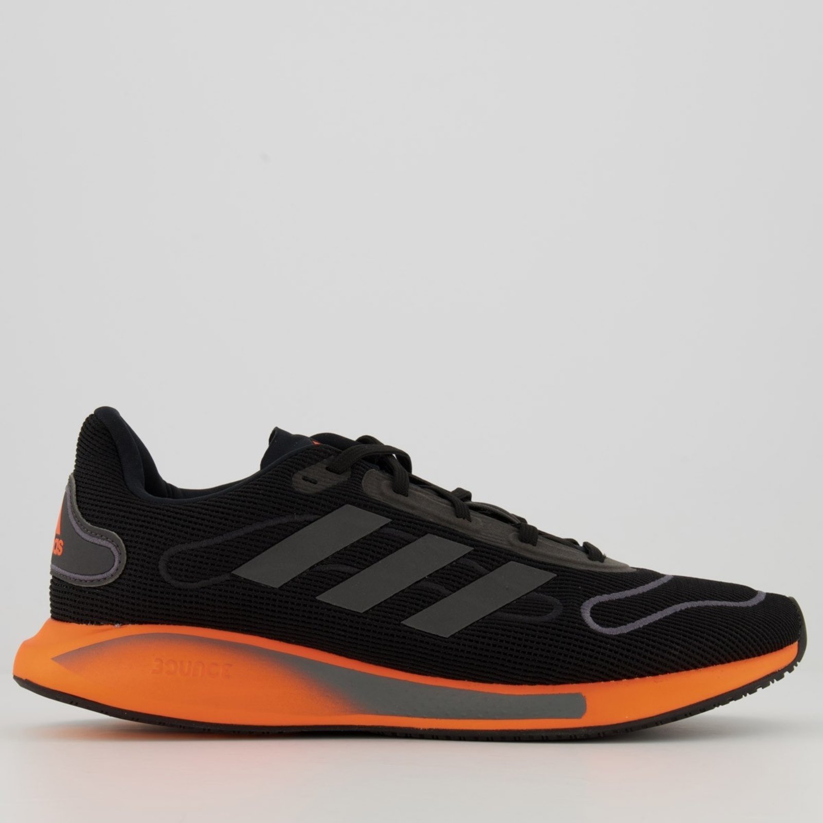 Tenis adidas masculino preto best sale com laranja