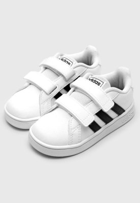 Tênis adidas Infantil Grand Court I Branco/Preto Menor preço em Tênis adidas Infantil Grand Court I Branco/Preto