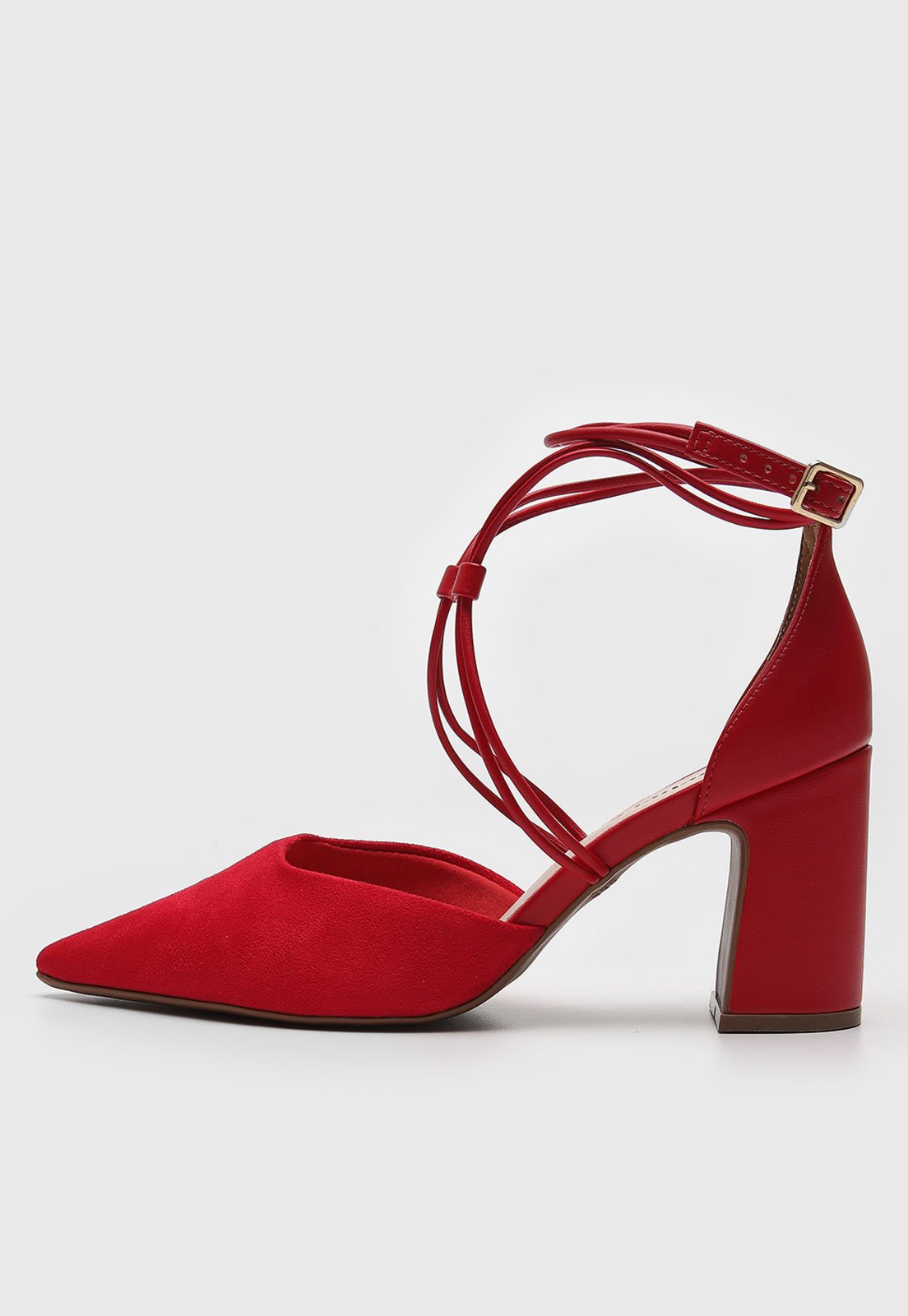 Scarpin Bebecê Tiras Vermelho Scarpin Bebecê Tiras Vermelho