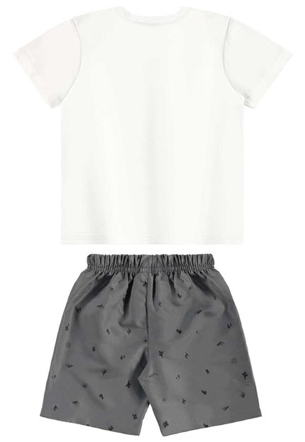Conjunto Camiseta e Bermuda Bee Loop Branco - Marca Bee Loop