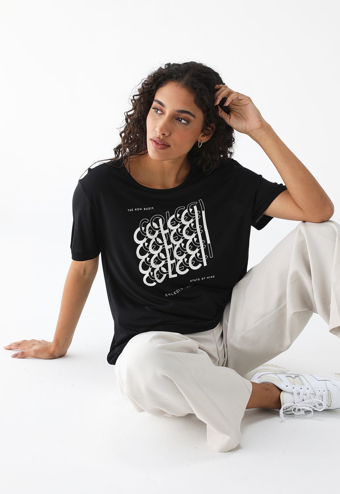 Camiseta Colcci Logo Preta Camiseta Colcci Logo Preta