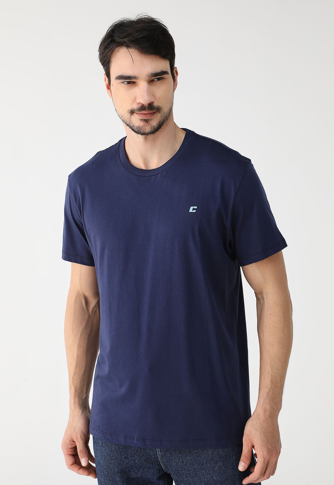 Camiseta Colcci Reta Logo Azul-Marinho Camiseta Colcci Reta Logo Azul-Marinho