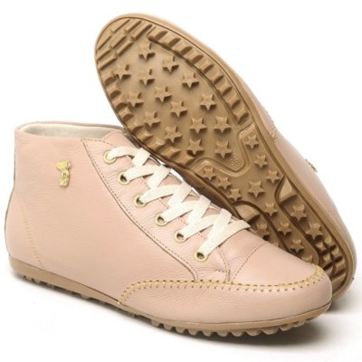 Bota Feminina Rasteira - diRavena - Couro Legítimo cod500 - Preto