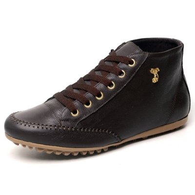 Bota Feminina Rasteira - diRavena - Couro Legítimo cod500 - Preto