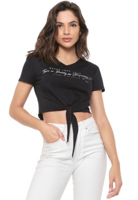 Camiseta Cropped dimy Lettering Preta é boa?