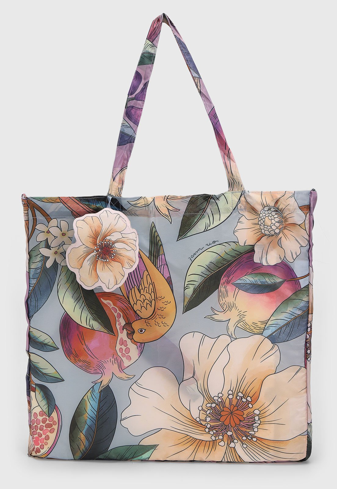 Bolsa Tiracolo Me Leva Farm Me Leva Romance Em Flor Azul