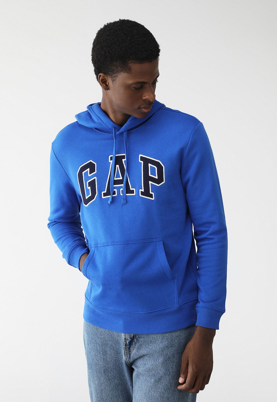 Blusa de Moletom Fechada GAP Logo Azul Blusa de Moletom Fechada GAP Logo Azul