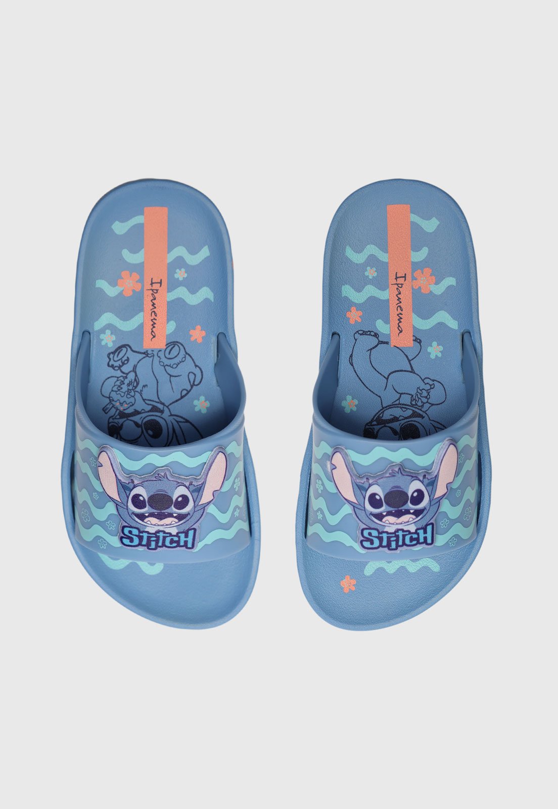 Chinelo Slide Infantil Ipanema Kids Disney Stitch Azul Chinelo Slide Infantil Ipanema Kids Disney Stitch Azul