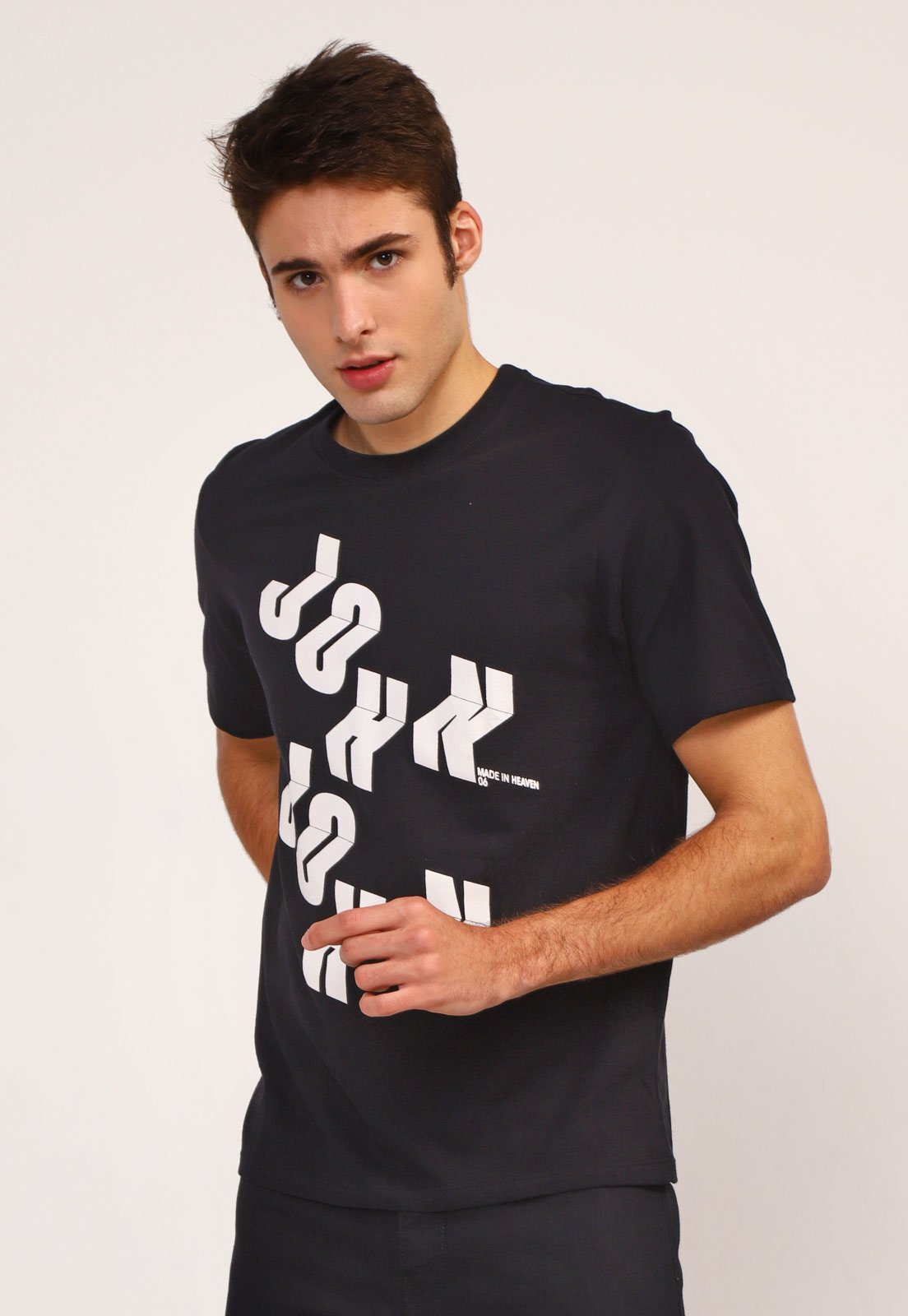 Camiseta John John Logo Preta Camiseta John John Logo Preta