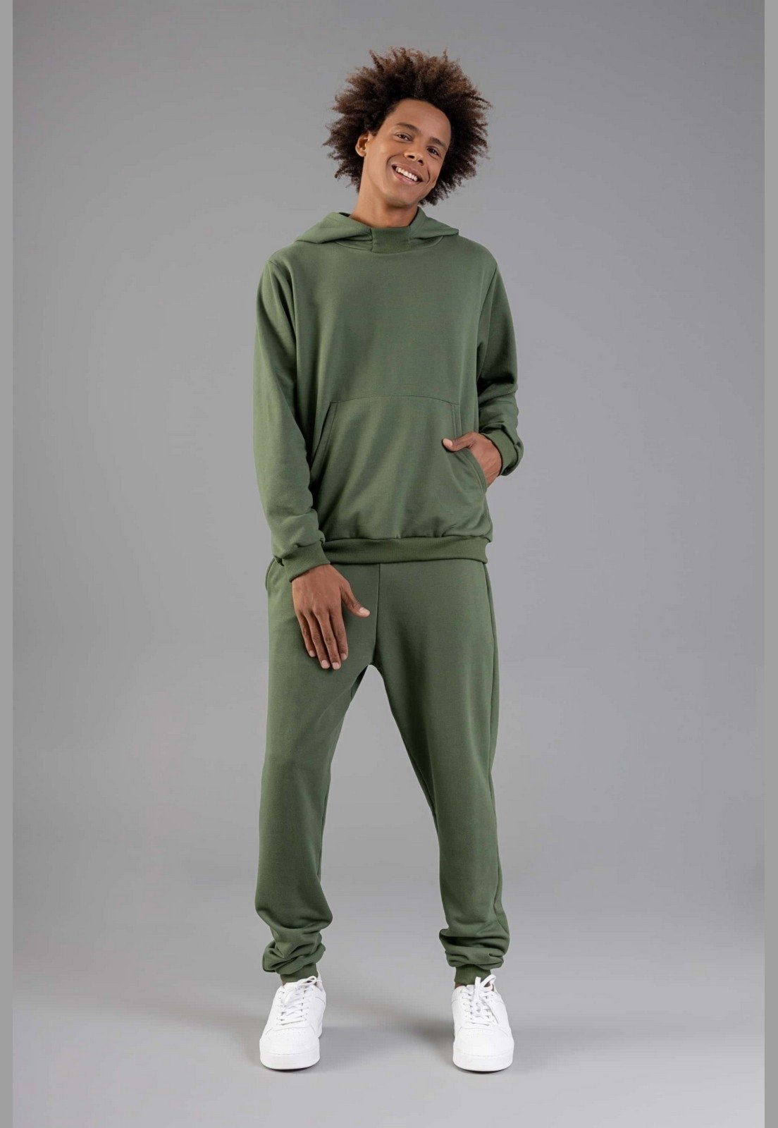 Calça em Moletom Adulto Masculino Just Basic Verde Calça em Moletom Adulto Masculino Just Basic Verde