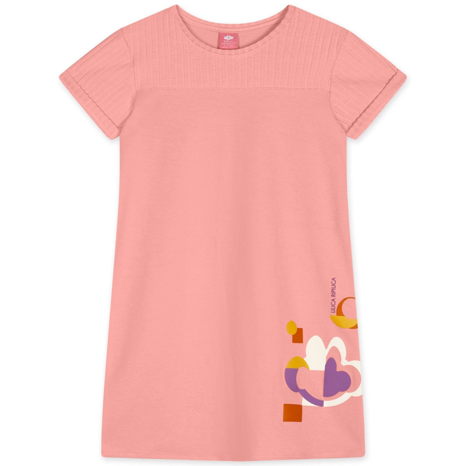 Vestido Manga Curta Infantil Feminino Lilica Ripilica Vestido Manga Curta Infantil Feminino Lilica Ripilica