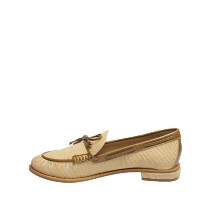 Mocassim Maithe Bege Detalhe Bordado  Maithe Bege - Marca Maithe