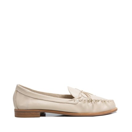 Mocassim Maithe Couro Bege  Maithe Bege - Marca Maithe