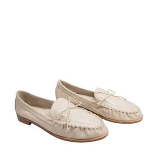 Mocassim Maithe Couro Bege  Maithe Bege