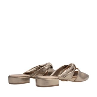 Mule Maithe Couro Rose  Maithe Prata Velho