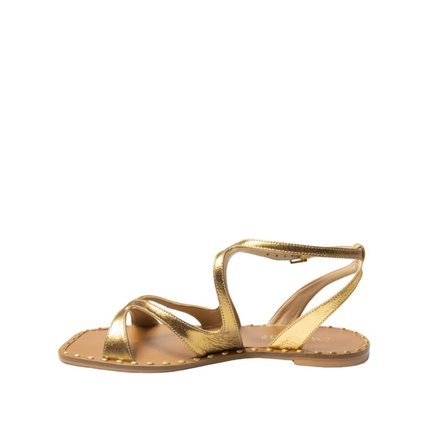 Sandalia Maithe Dourada Couro  Maithe Bronze - Marca Maithe