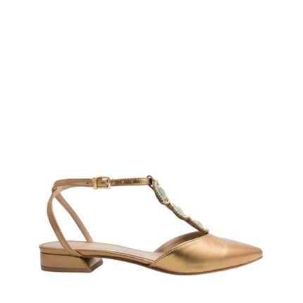 Sapatilha Maithe Couro Dourado  Maithe Bronze - Marca Maithe
