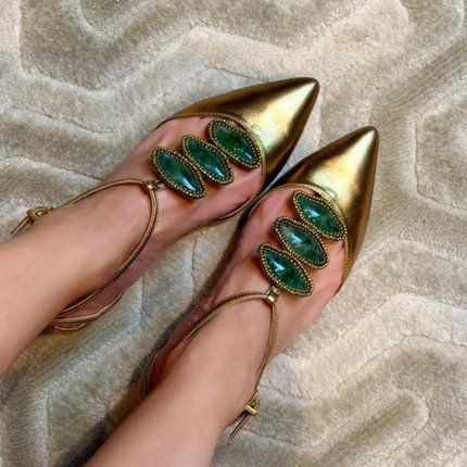 Sapatilha Maithe Couro Dourado  Maithe Bronze - Marca Maithe