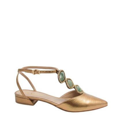 Sapatilha Maithe Couro Dourado  Maithe Bronze - Marca Maithe