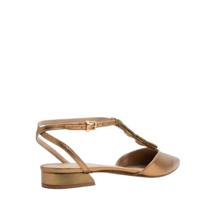 Sapatilha Maithe Couro Dourado  Maithe Bronze - Marca Maithe