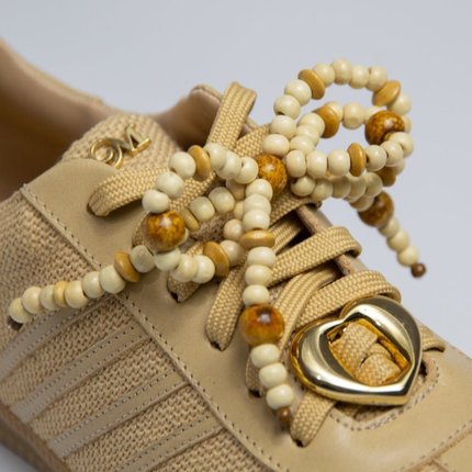 Tenis Maithe Bege Laço Decorativo  Maithe Bege - Marca Maithe