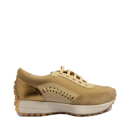 Tenis Maithe Couro Dourado  Maithe Caramelo - Marca Maithe