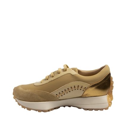Tenis Maithe Couro Dourado  Maithe Caramelo - Marca Maithe