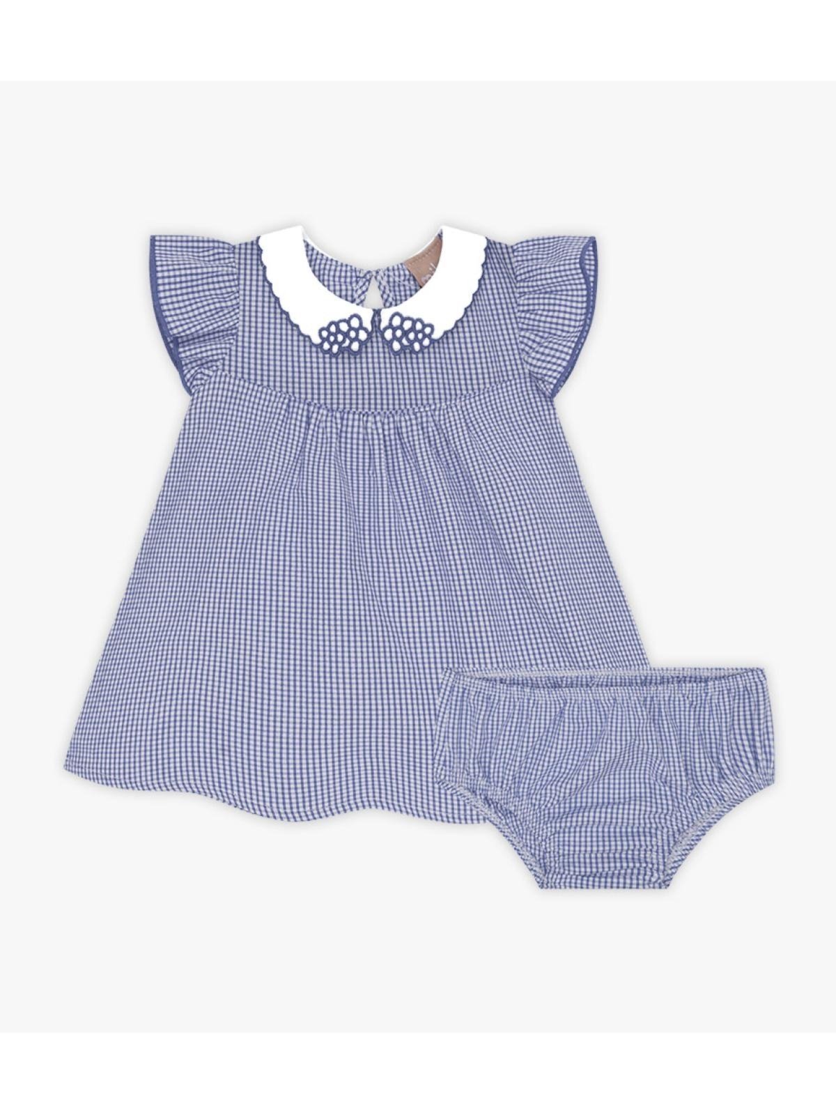 Vestido BebĂȘ Menina Milon Azul Vestido BebĂȘ Menina Milon Azul