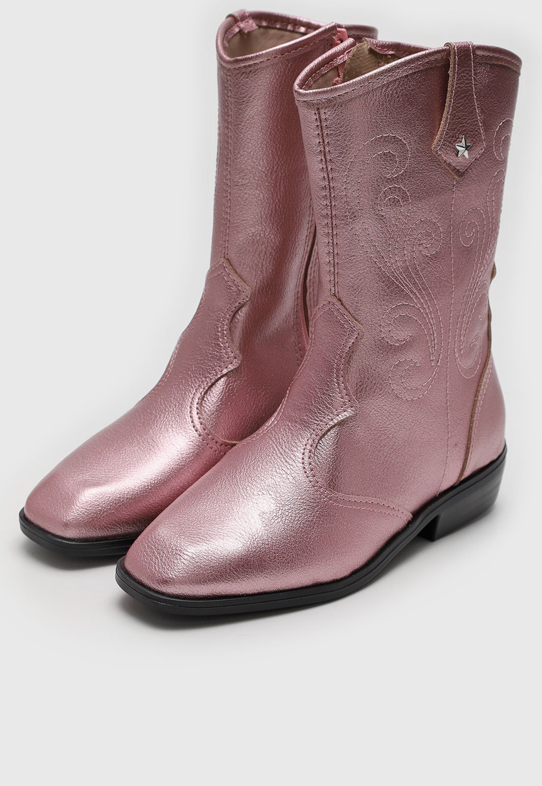 Bota Infantil Molekinha Metalizada Rosa Bota Infantil Molekinha Metalizada Rosa