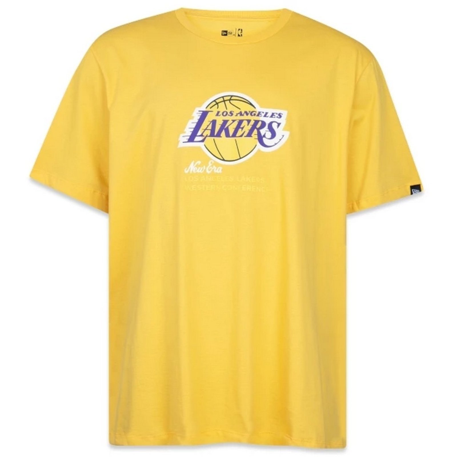 Camiseta New Era Regular Los Angeles Lakers Amarelo