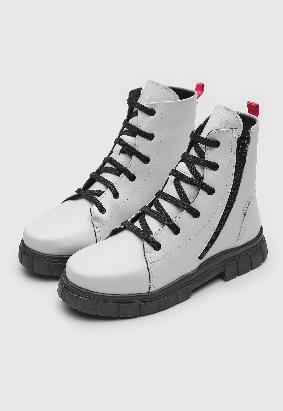 Bota Infantil Pampili Zíper Branca Bota Infantil Pampili Zíper Branca