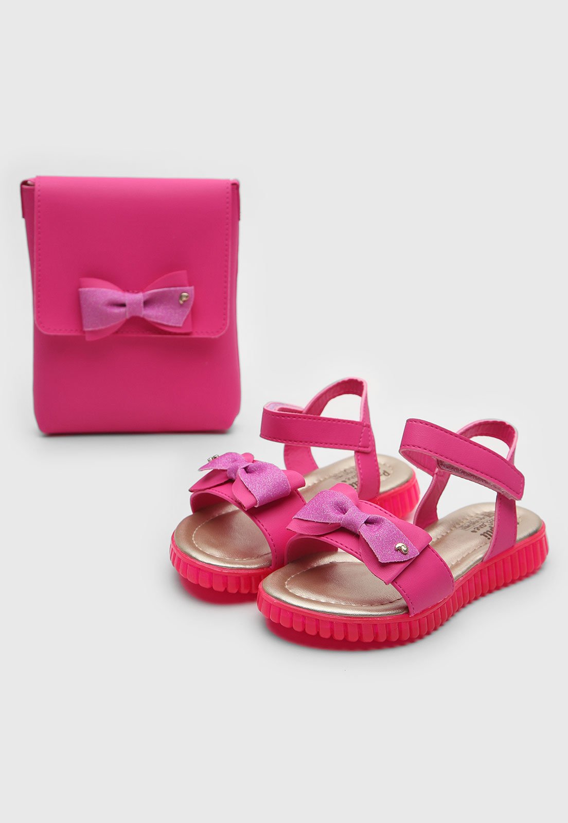 Sandália Infantil Pampili Candy Com Bolsa Pink Sandália Infantil Pampili Candy Com Bolsa Pink