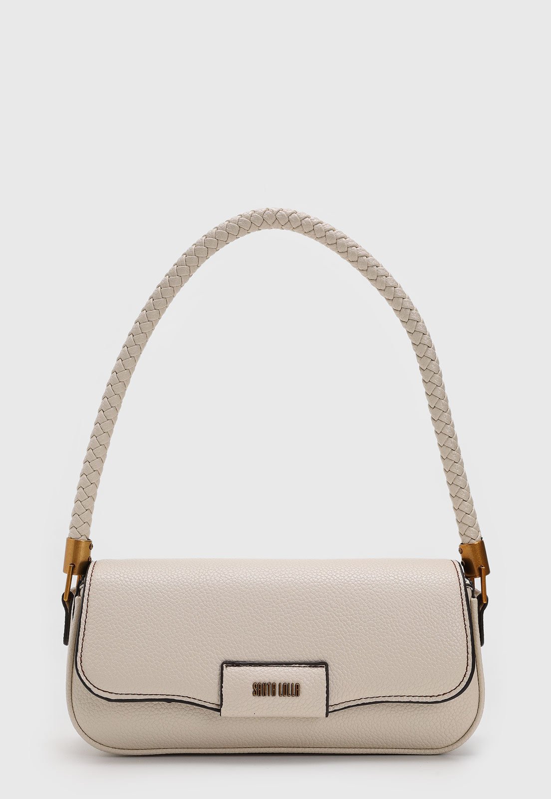 Bolsa Tiracolo Santa Lolla Alça Dupla Off-White Bolsa Tiracolo Santa Lolla Alça Dupla Off-White