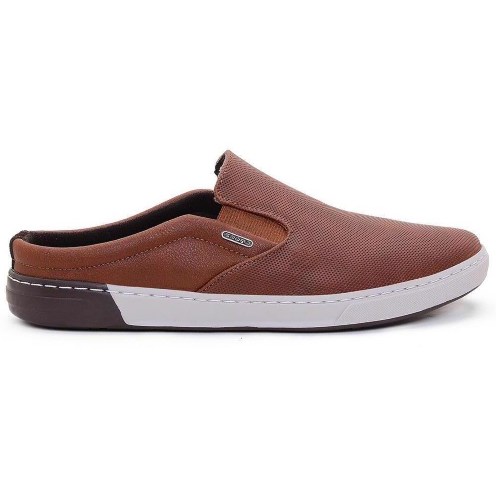 Tênis Mule Slip On Masculino Conforto Macio Dia a Dia Marrom Tênis Mule Slip On Masculino Conforto Macio Dia a Dia Marrom