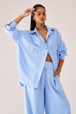 Camisa Risca De Giz Azul Suntime