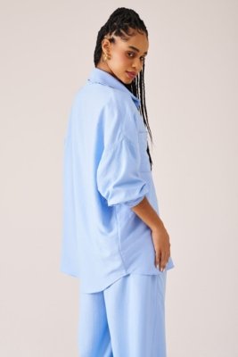 Camisa Risca De Giz Azul Suntime